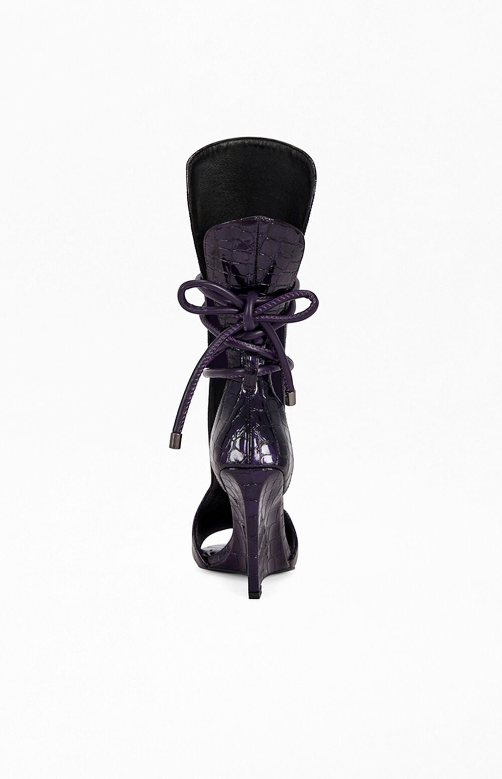 Women's Douma Purple Croc Wedge Sandals