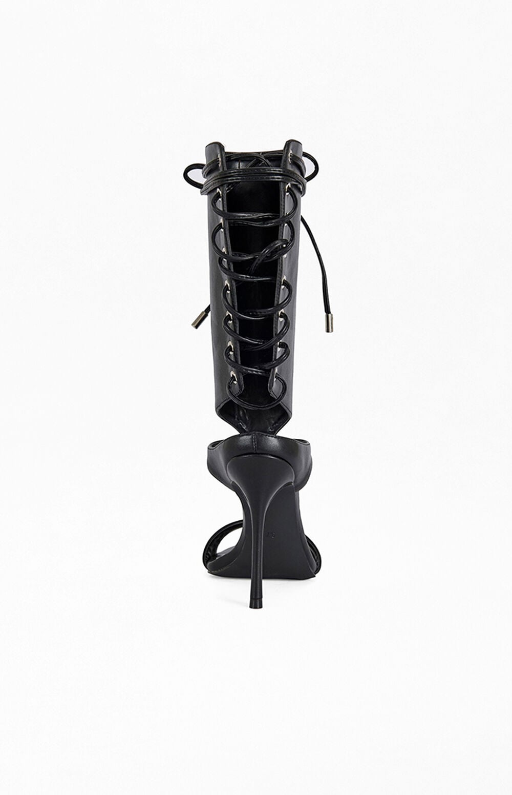 Women's Bohdi Black Lace-Up Stiletto Sandals