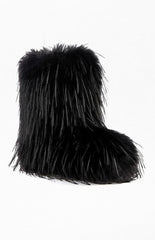 Women's Lenix Black Faux Fur Booties