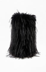 Women's Lenix Black Faux Fur Booties