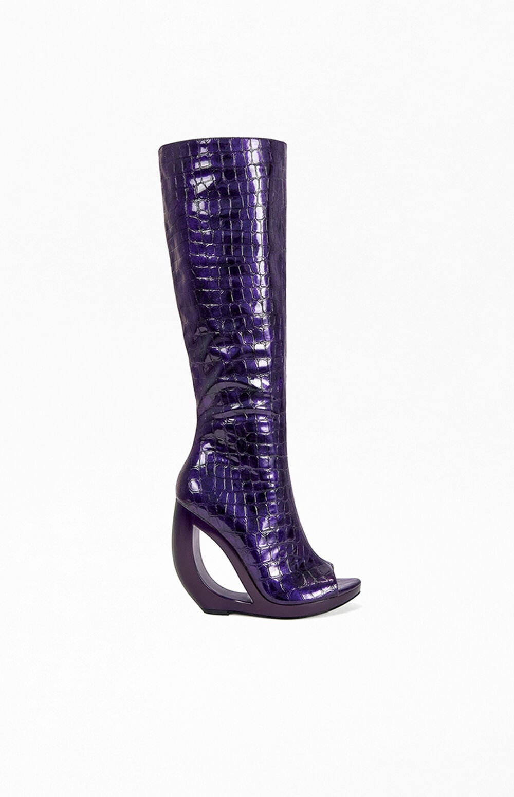 Women's Camilla Purple Croc Wedge Boots