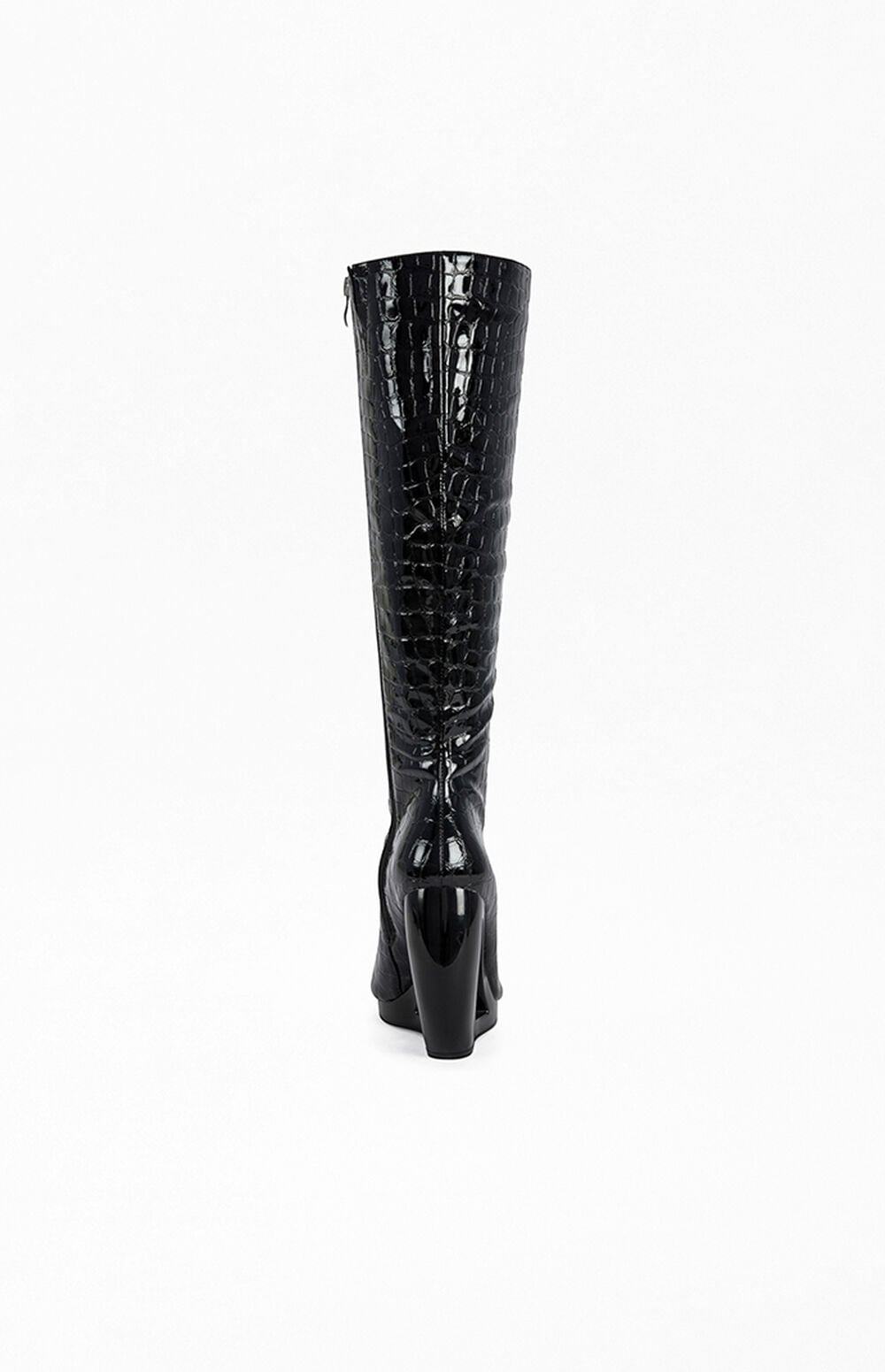 Women's Camilla Black Croc Wedge Boots