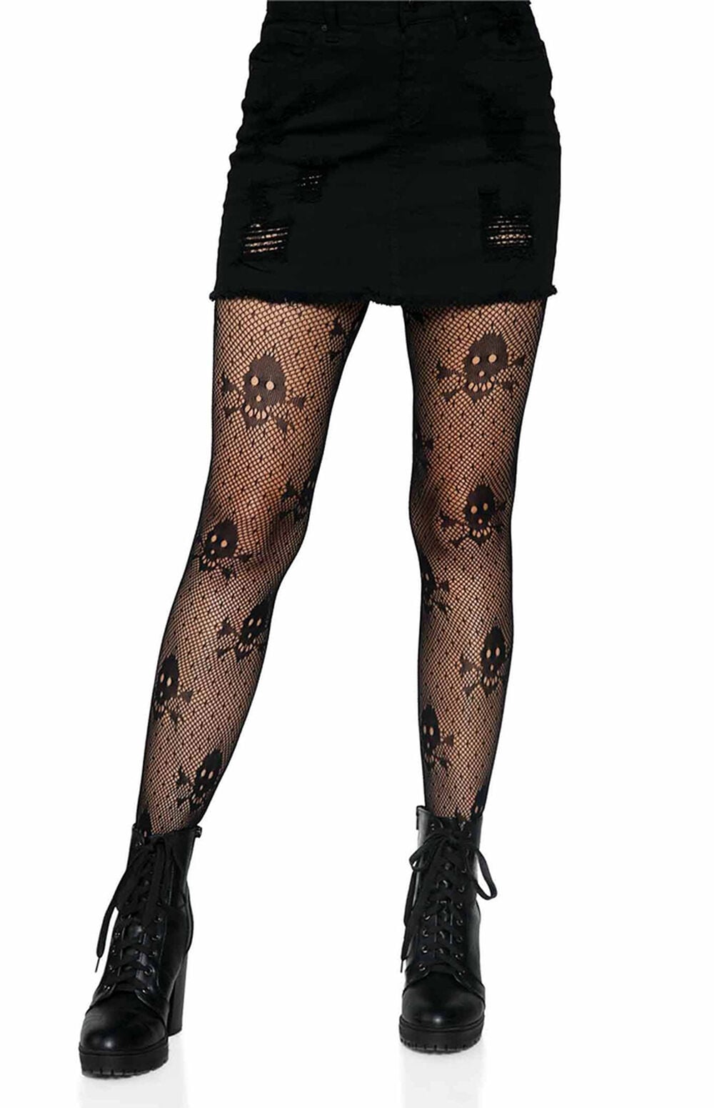 Pirate Net Skull Tights