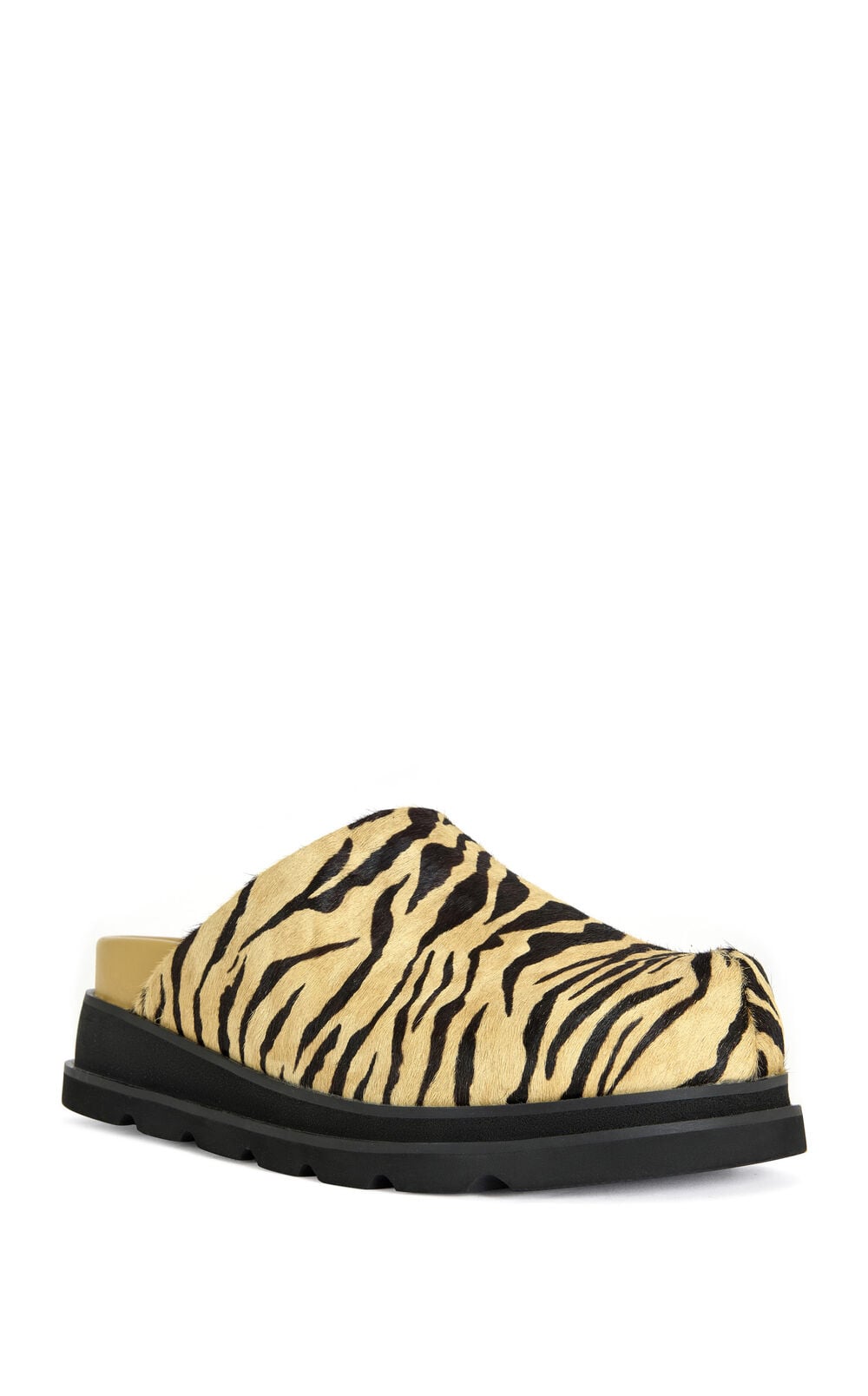 Women's Sarinda Tiger Calf Hair Flatform Mules