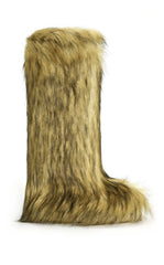 Women's Fayes Brown Faux Fur Flatform Boots