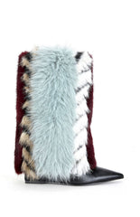 Briash Blue Faux Fur Booties
