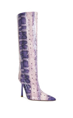 Women's Madeye Purple Snake Stiletto Boots