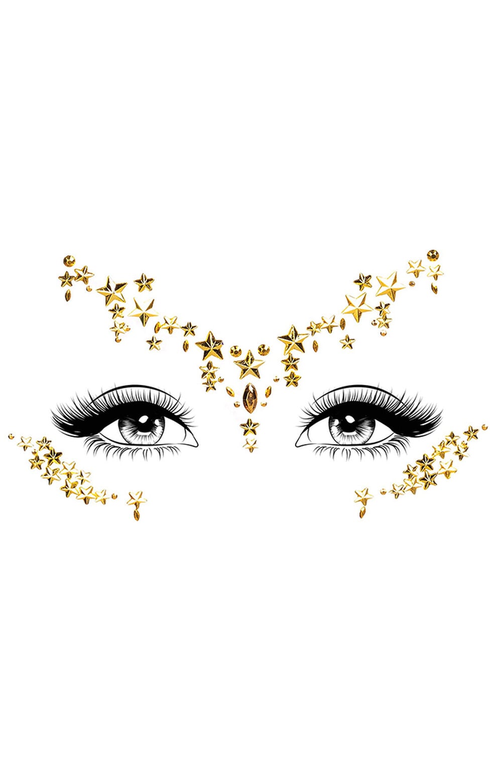 Costume Star Sign Face Jewels Sticker