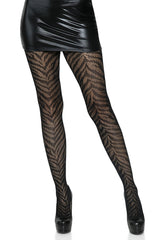 Zebra Fishnet Tights