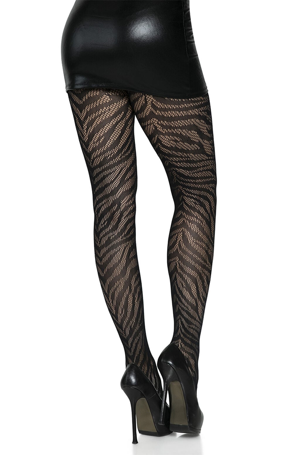 Zebra Fishnet Tights