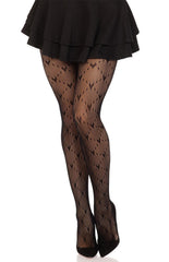 Valentina Heart Fishnet Tights