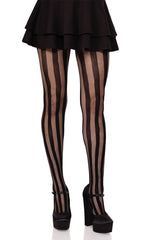 Kyra Striped Fishnet Tights