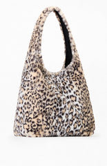 Leopard Faux Fur Shoulder Bag