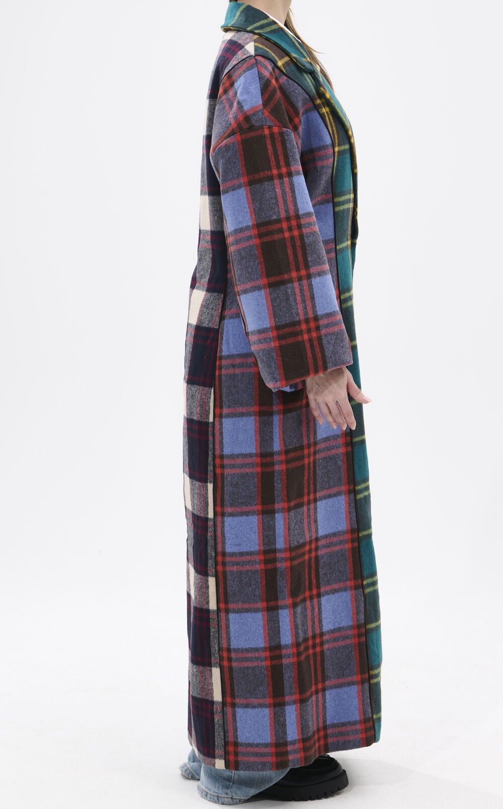 Studio Plaid Trench Coat