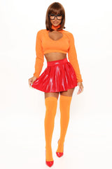 Mystery Babe 5 Piece Costume Set - Orange