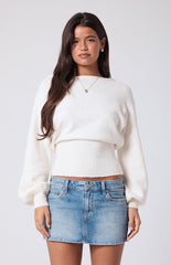 Piper Stretch Medium Blue Jean Micro Mini Skirt