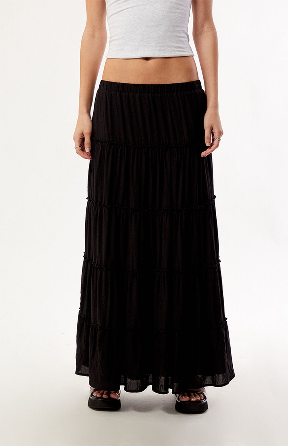 Tiered Maxi Skirt