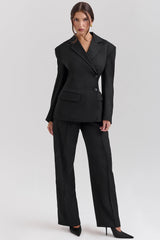 black hourglass blazer