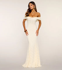 Juliette Off Shoulder Lace Formal Dress