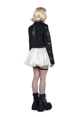 Evil Doll Bride Costume And Wig Set