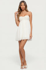 Ariellah Chiffon Babydoll Mini Dress