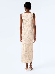 Hollis Sleeveless Dress in White Polka Dot