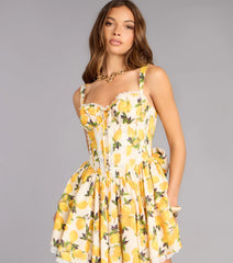 Fresh Squeeze Lemon Skater Dress