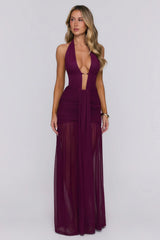 Adrianna Maxi Dress Plum