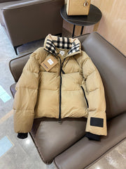 Burberry 25 Short Jacket Beige Down Nylon