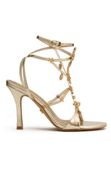 Chaya Embellished Wrap Heel Champagne