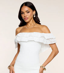 Fresh Picked Eyelet Mini Dress