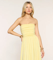Weekend Glow A-Line Midi Tube Dress