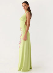 Quaresma Embellished Maxi Dress - Lime