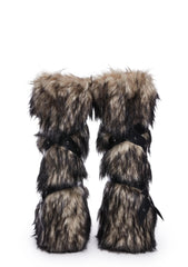 Wild Instincts Faux Fur Boots - Off White