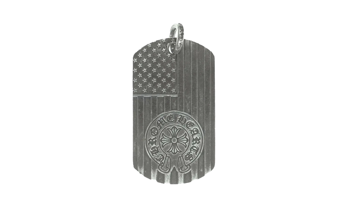 USA HEROES PROJECT DOG TAG and Ball chain Silver CHRM0447