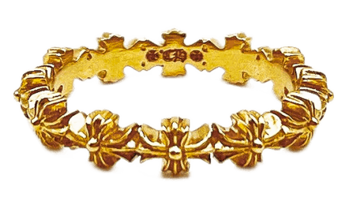 Tiny E Ring 22K Gold CHRM1789