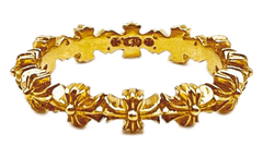 Tiny E Ring 22K Gold CHRM1789
