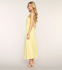 Weekend Glow A-Line Midi Tube Dress