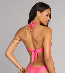 Poolside Proof Hoop Detail Bandeau Bikini Top