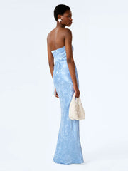 Amdra Jacquard Dress in Vista Blue