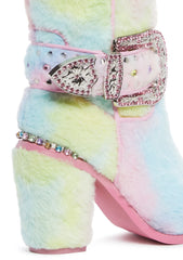 Sharp Sheriff Shine Cowboy Boots - Faux Fur