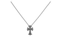 Silicone Cross Necklace Grey CHRM1776