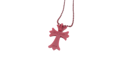 Silicone Cross Necklace Red Wine CHRM0656