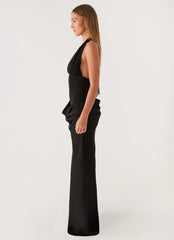 Emaretta Halter Maxi Dress - Black