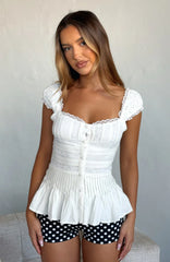 Girl In The Mirror Top White