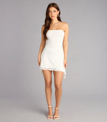 Pure Romance Lace Strapless Mini Dress
