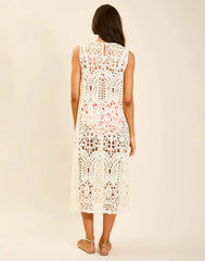Farfalle Crochet Midi Dress