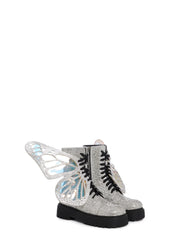 Metamorphic Butterfly Boots - Silver