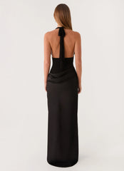 Emaretta Halter Maxi Dress - Black