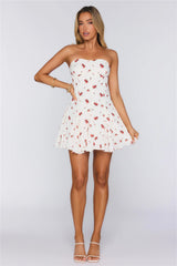 Her Rose Era Strapless Mini Dress Floral